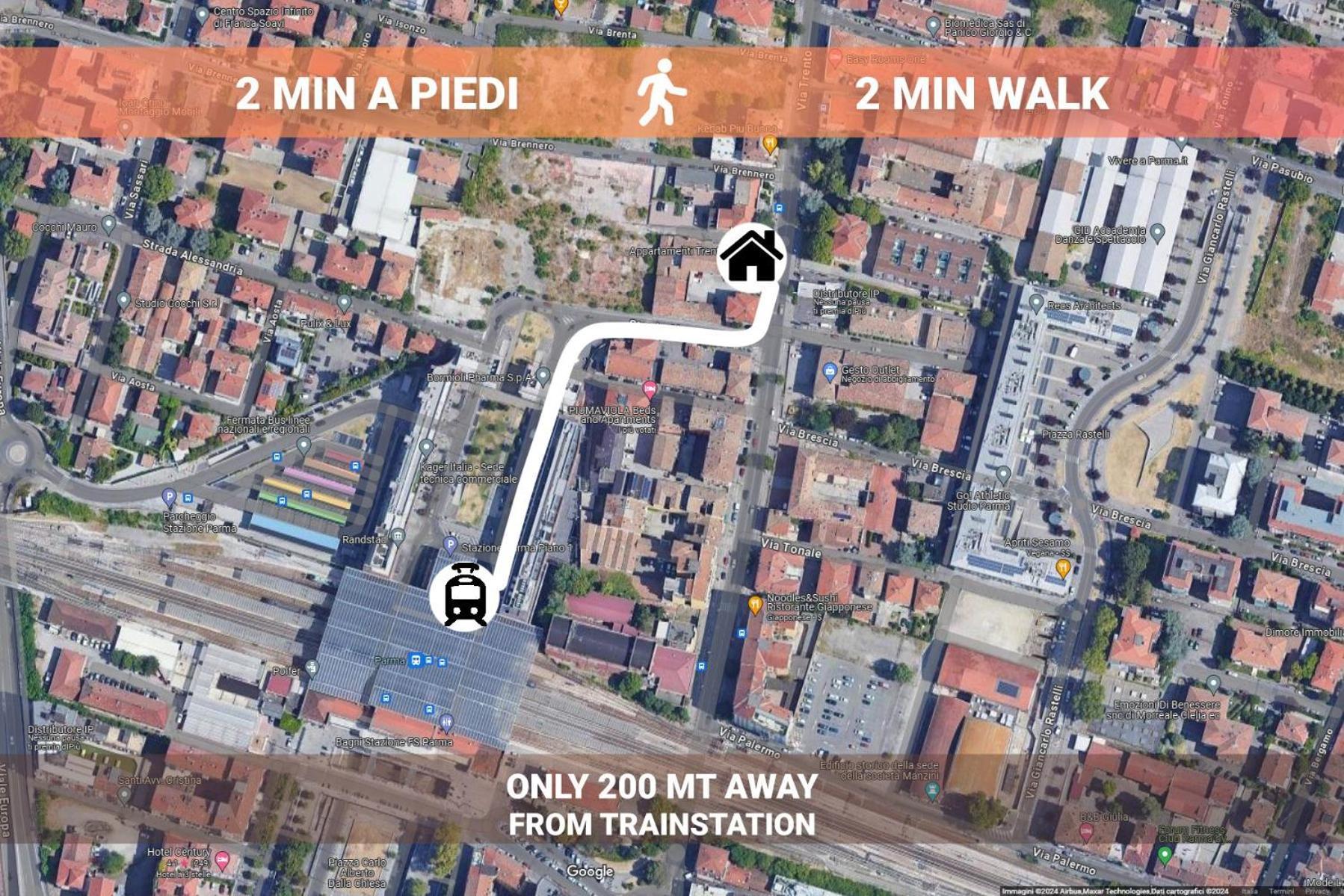 Stazione A 200M - Ampio Appartamento Con Parcheggio Notturno Gratis Parma Exterior photo